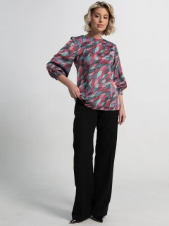 Блузка атласная с принтом LT collection(фото6)