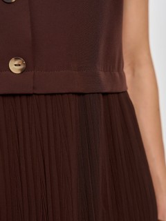 Платье комбинированное шоколадного цвета Jetty(фото6)