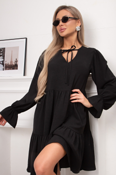 Платье чёрное А-силуэта Ванда №1 Valentina(фото8)