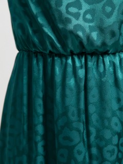 Платье шёлковое длинное изумрудного цвета LT collection(фото4)