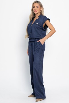 Брюки замшевые синего цвета LT collection(фото3)