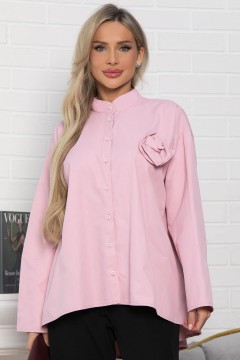 Рубашка розовая с дизайнерской розой LT collection(фото3)