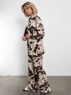 Брюки широкие с выразительным принтом Kosmos(фото4)