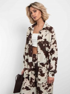 Рубашка оверсайз с трендовым принтом Kosmos(фото4)