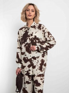 Рубашка оверсайз с трендовым принтом Kosmos(фото6)