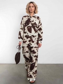 Рубашка оверсайз с трендовым принтом Kosmos(фото2)