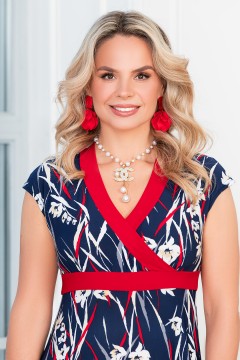 Сарафан синий с принтом Lavira(фото4)