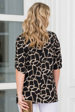 Туника чёрная с принтом Lavira(фото4)