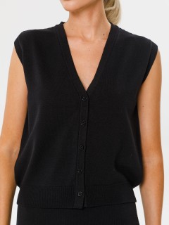 Жилет вязаный чёрный Priz(фото4)
