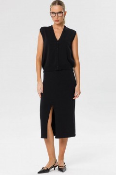 Юбка вязаная чёрная Priz