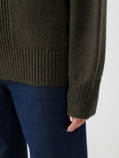 Джемпер вязаный тёмно-оливковый Priz(фото5)