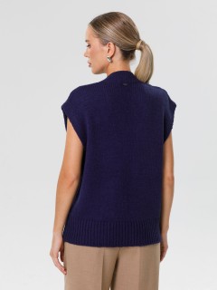 Жилет вязаный тёмно-синий Priz(фото5)
