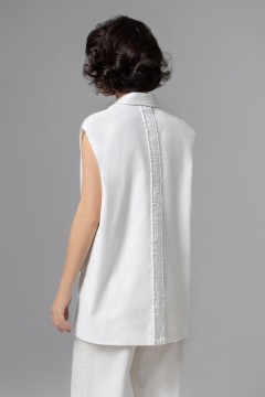 Жилет белый из твида Charutti(фото5)