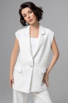 Жилет белый из твида Charutti(фото8)