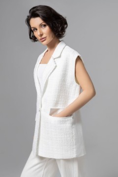 Жилет белый из твида Charutti(фото7)