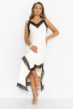 Платье‑комбинация из шёлка молочного цвета Charutti