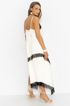 Платье‑комбинация из шёлка молочного цвета Charutti(фото5)