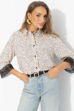 Блуза комбинированная с кружевом Charutti