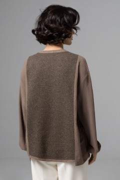 Свитшот комбинированный коричневый Charutti(фото6)