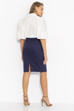 Юбка-карандаш синяя Charutti(фото6)
