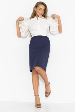 Юбка-карандаш синяя Charutti(фото7)