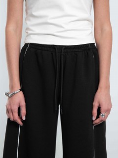 Брюки спортивные чёрные из премиального футера без начёса Kosmos(фото3)