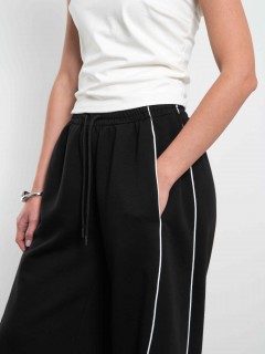 Брюки спортивные чёрные из премиального футера без начёса Kosmos(фото5)