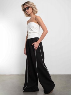 Брюки спортивные чёрные из премиального футера без начёса Kosmos(фото4)