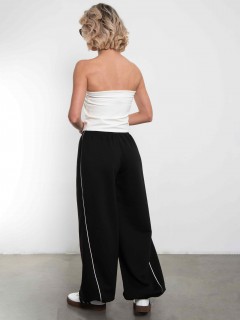 Брюки спортивные чёрные из премиального футера без начёса Kosmos(фото10)