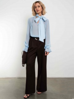 Блуза голубая с бантом Kosmos(фото2)