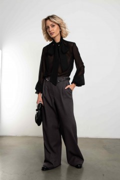 Блуза чёрная с бантом Kosmos(фото5)