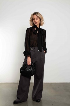 Блуза чёрная с бантом Kosmos(фото2)