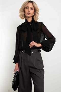 Блуза чёрная с бантом Kosmos