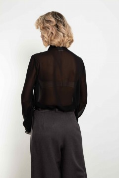 Блуза чёрная с бантом Kosmos(фото8)