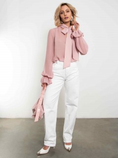 Блуза розовая с бантом Kosmos(фото2)