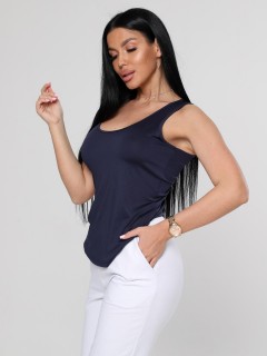 Майка тёмно-синяя из трикотажа Iv-capriz(фото5)