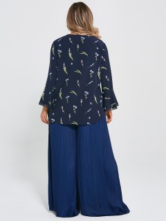 Блузка тёмно-синяя свободная с кружевом Dora(фото11)