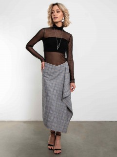 Юбка серая в клетку Kosmos(фото6)