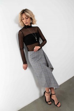Юбка серая в клетку Kosmos(фото4)