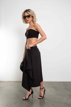 Юбка чёрная ассиметричного кроя Kosmos(фото2)