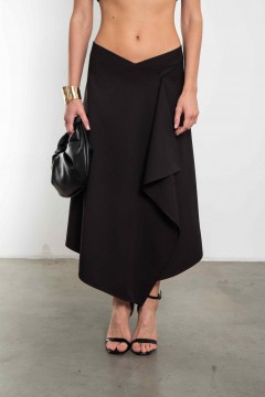 Юбка чёрная ассиметричного кроя Kosmos(фото3)