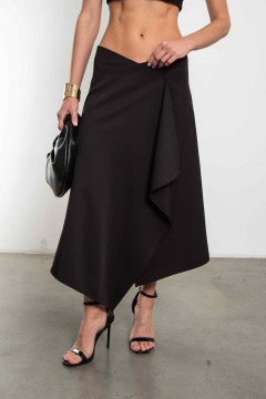 Юбка чёрная ассиметричного кроя Kosmos(фото5)