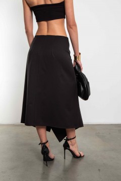 Юбка чёрная ассиметричного кроя Kosmos(фото7)
