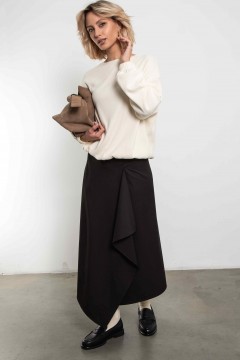 Юбка чёрная ассиметричного кроя Kosmos