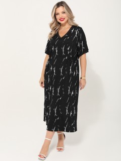 Платье чёрное с разрезами по бокам Dora(фото6)