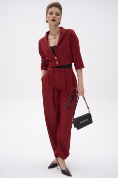 Брюки-алладины бордовые Elza(фото10)