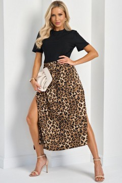 Платье длинное комбинированное Jetty