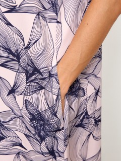 Платье макси розовое с принтом Jetty(фото5)