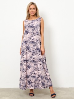 Платье макси розовое с принтом Jetty(фото4)