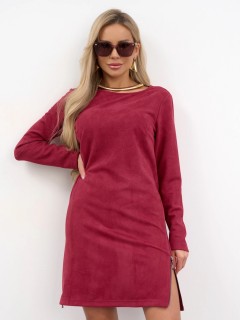 Платье бордовое из вельвета Jetty(фото10)